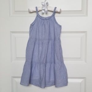 Navy and white striped dress